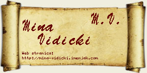 Mina Vidicki vizit kartica